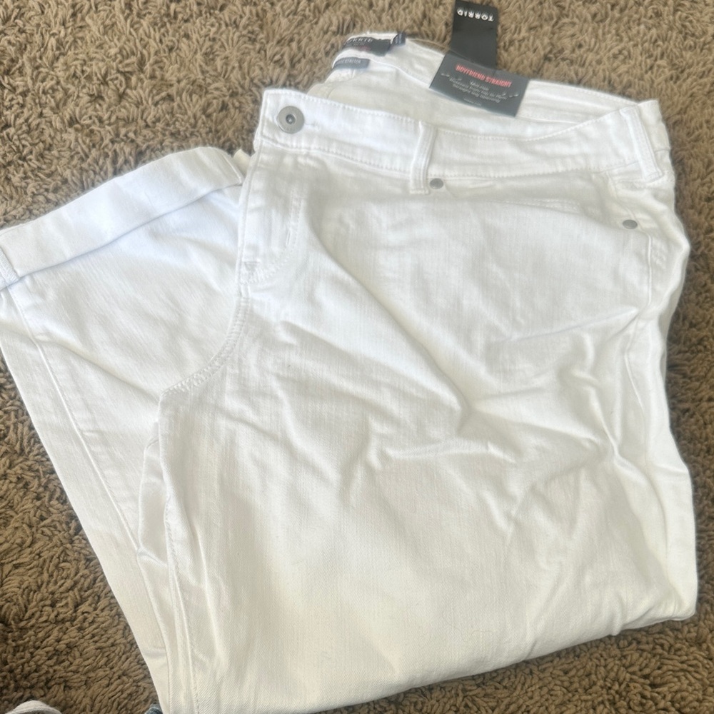 Torrid Women's White Straight Leg Jeans